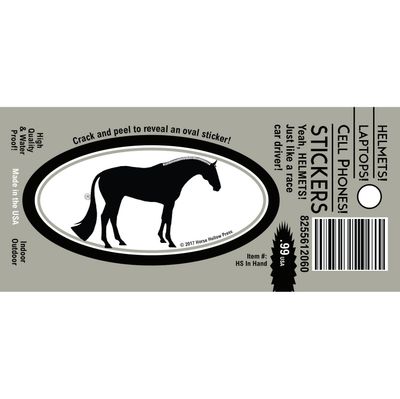 Horse Hollow Press - Horse Laptop, Cell Phone &amp; Helmet Sticker: Hunter Horse