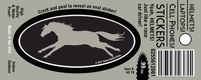 Horse Hollow Press - Horse Laptop, Cell Phone &amp; Helmet Sticker: Thoroughbred