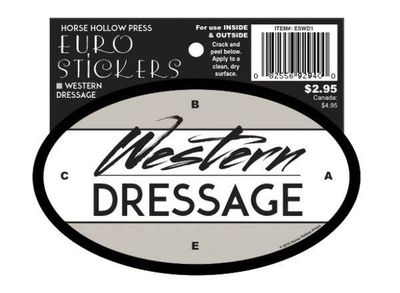 Horse Sticker: Western Dressage in words
