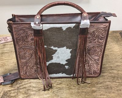 HorseHairz Equestrian Cowhide Laptop Bag