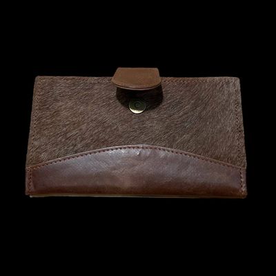 HorseHairz Equestrian Small Chestnut Leather Bilfold Wallet