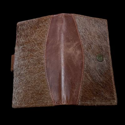 HorseHairz Equestrian Small Chestnut Leather Bilfold Wallet