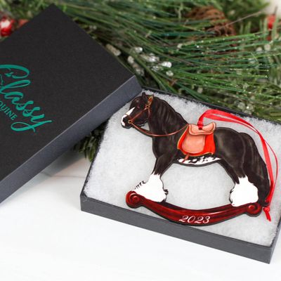 Black Blagdon Gypsy Rocking Horse Christmas Ornament