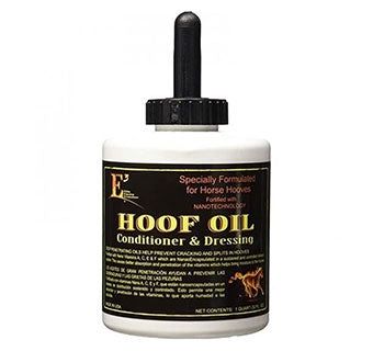 E3 Hoof Oil Conditioner &amp; Dressing w/ Brush 32 oz