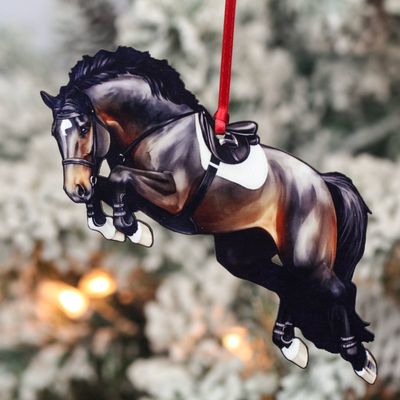 Equestrian Jumping Horse Ornament - Seal Bay Hunter Jumper