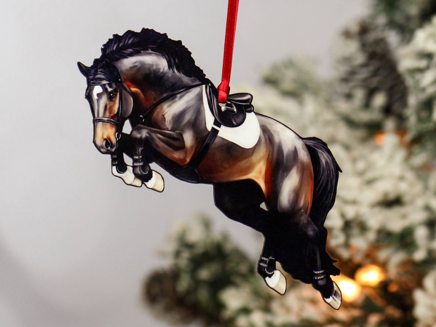 Equestrian Jumping Horse Ornament - Seal Bay Hunter Jumper