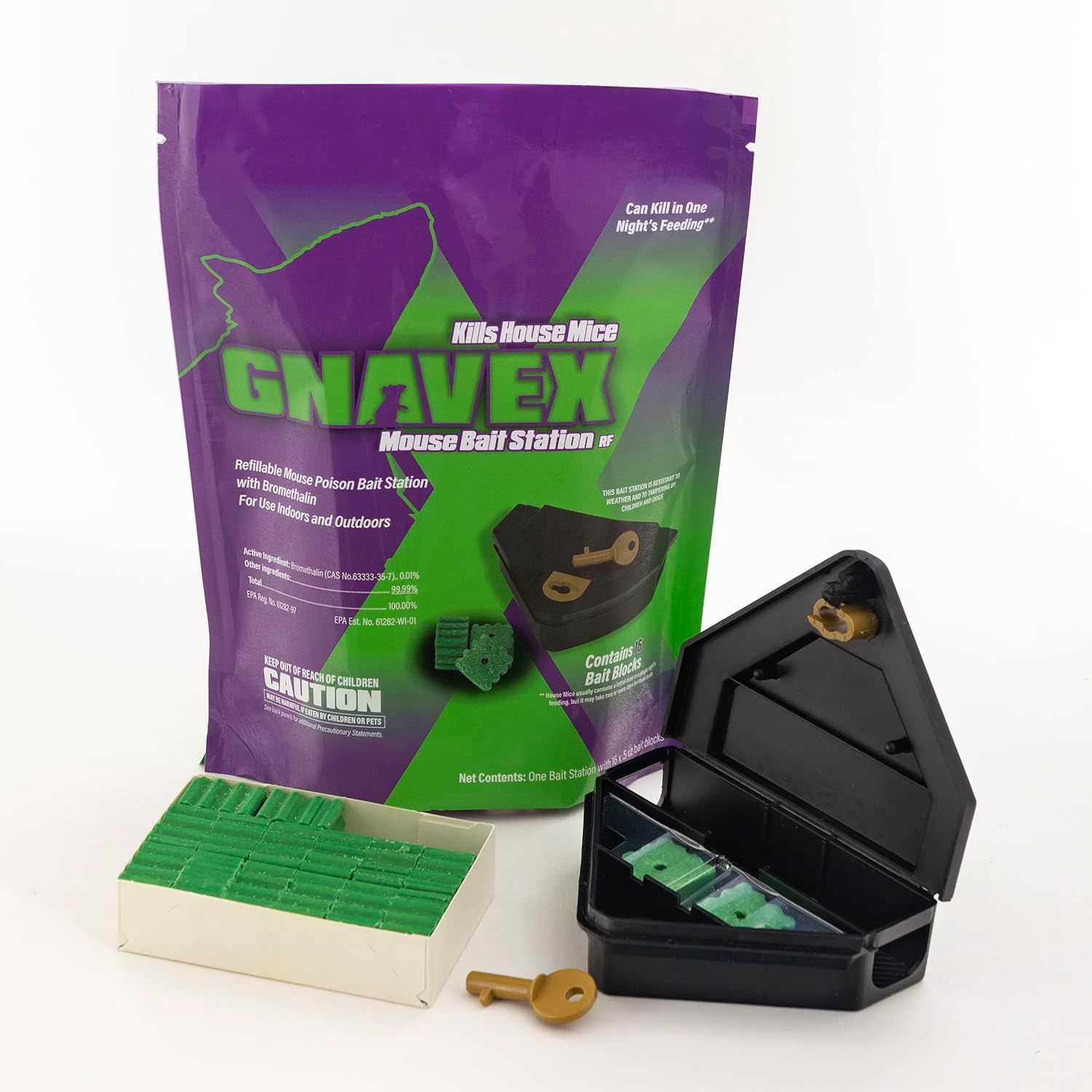 Gnavex Refillable Mouse Bait Station