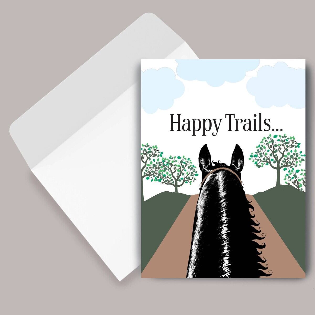 Horse Birthday Card: Happy Trails