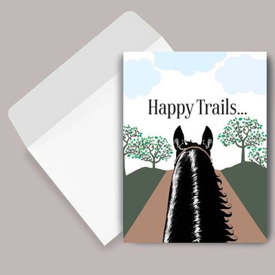 Horse Birthday Card: Happy Trails