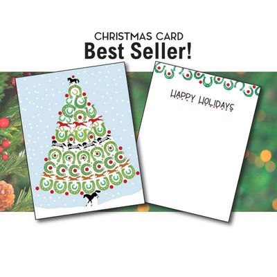 Christmas Card Horse Shoes