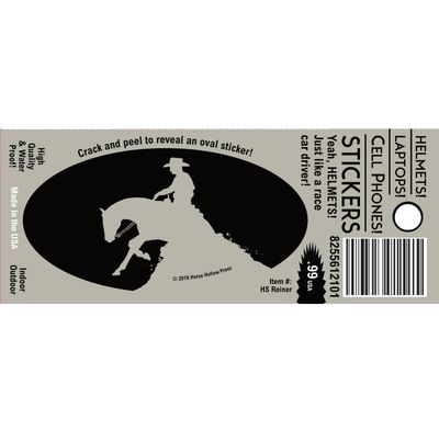 Horse Hollow Press - Horse Western Laptop Cell Phone &amp; Helmet Sticker: Live/Slide