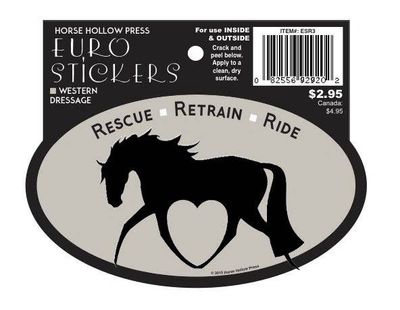 Horse Sticker: Rescue, Retrain, Ride