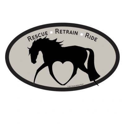 Horse Sticker: Rescue, Retrain, Ride