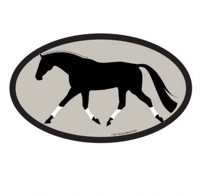 Horse Sticker: Trotting Warmblood