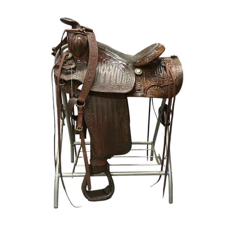 (15) Bona Allen Western saddle w/ Breast Collar