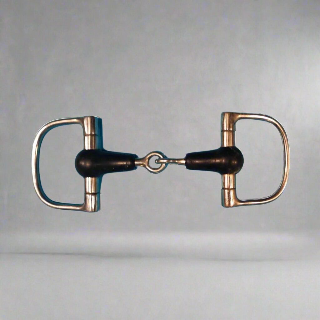 KHS-E 4" Korsteel Rubber D Ring Snaffle Bit