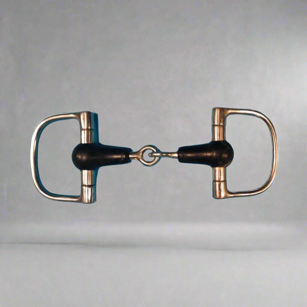 KHS-E 4" Korsteel Rubber D Ring Snaffle Bit