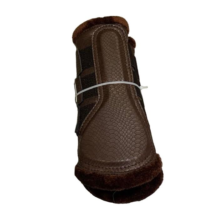 KHS-E 12" Hufglocken Fleece dressage boots, Brown