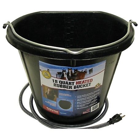 KHS-E 18 qt. Heated Flatback Rubber Bucket