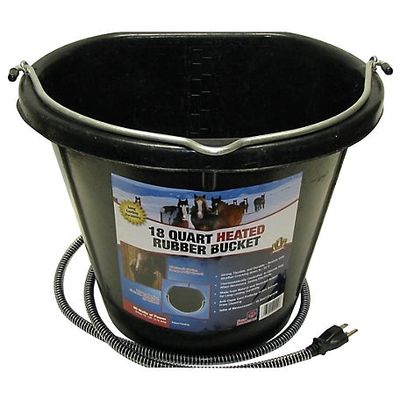 KHS-E 18 qt. Heated Flatback Rubber Bucket