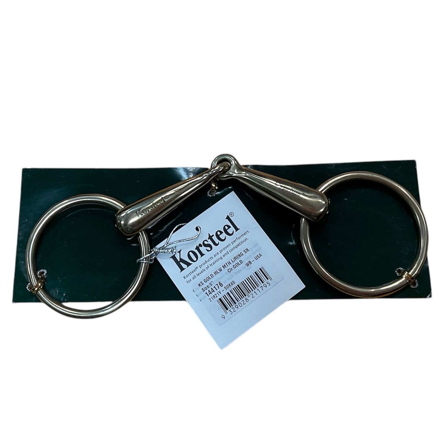 KHS-E 5" Korsteel Gold Hollow Mouth Loose Ring Snaffle Cyprium-90