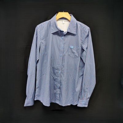 KHS-E Cinch Button Up Blue Show Shirt (M)