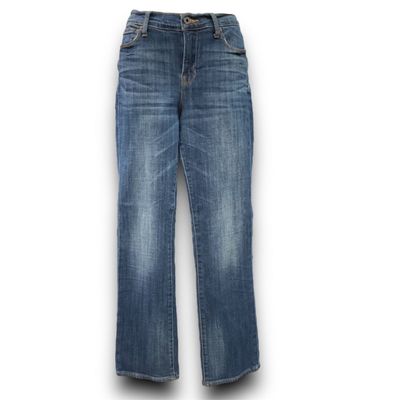 13/14 x 34 Wrangler Women's Retro Mae Premium Patch Distressed Jeans.