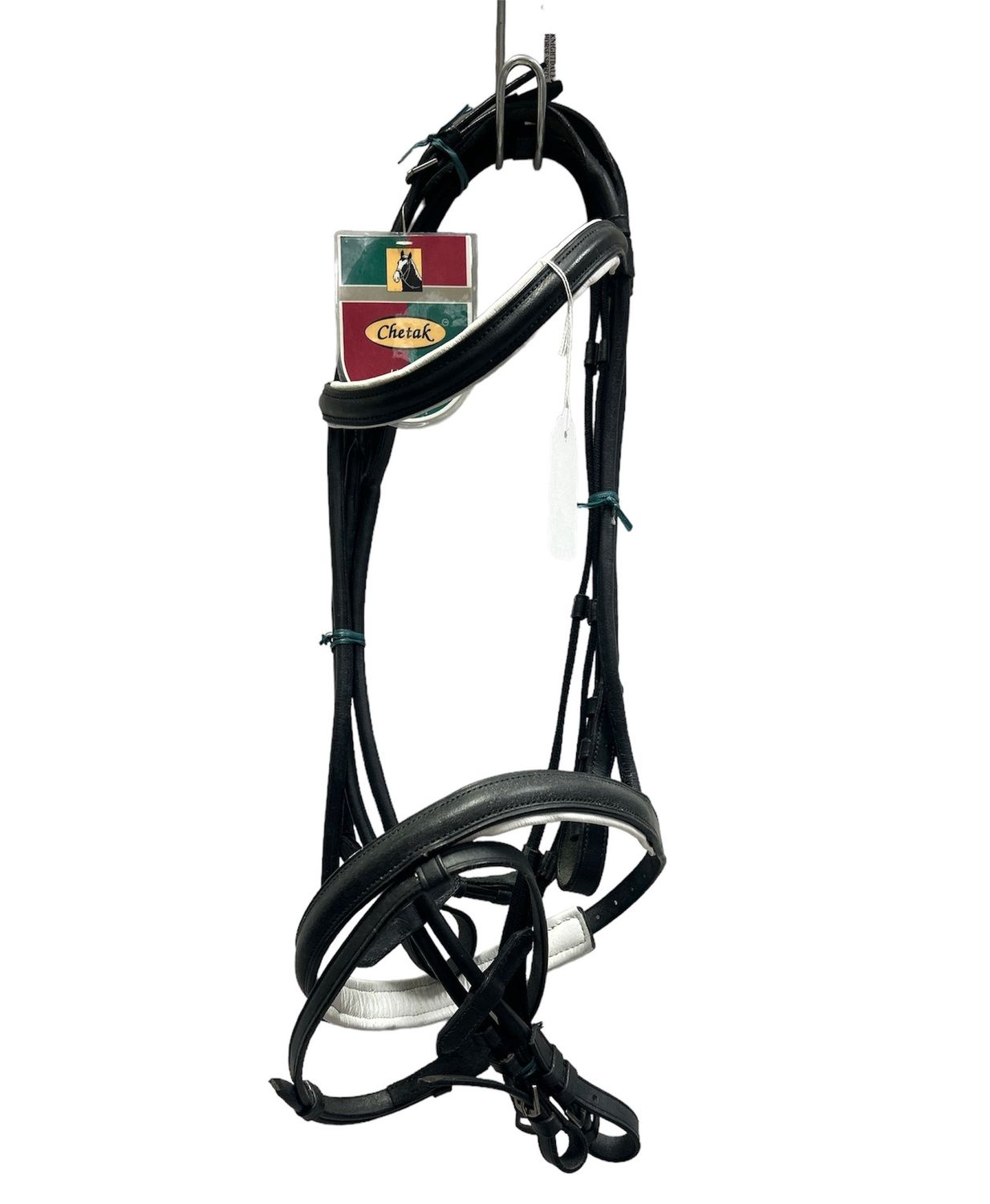 KHS-E Rolled Leather Dressage Bridle w/ flash