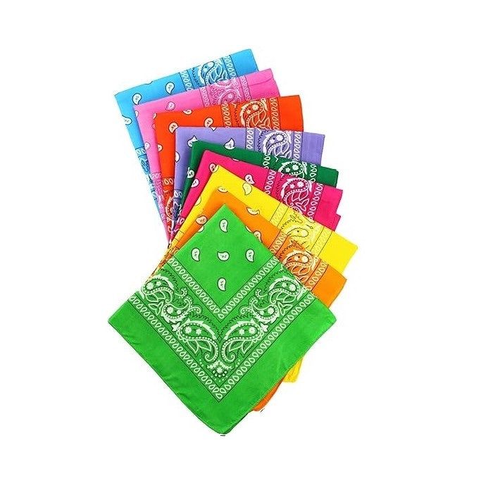 Paisley Polyester Square Bandana