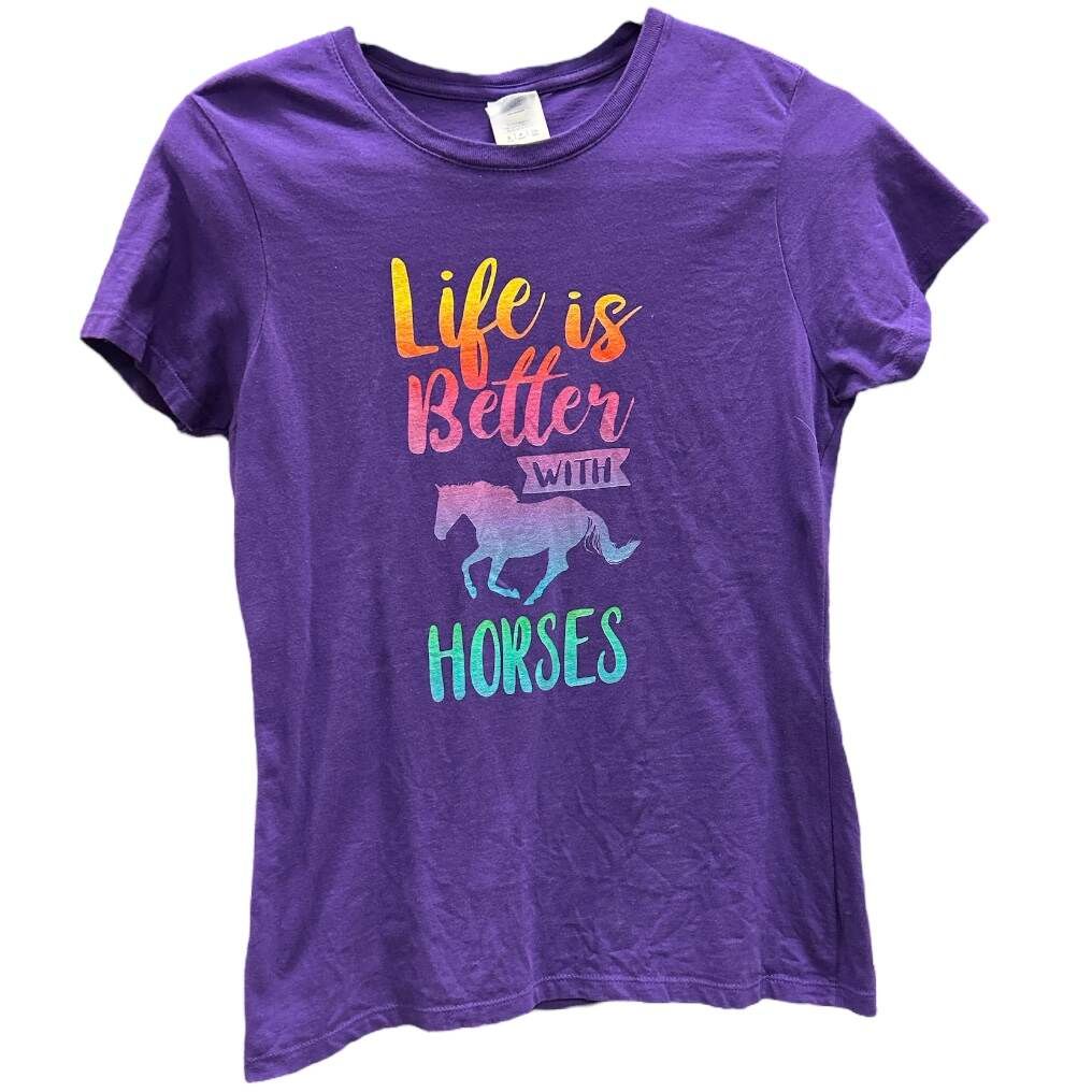 KHS-E S Life is Better with Horses Tee shirt