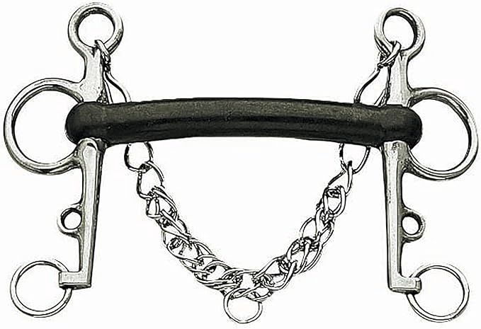 Korsteel 5" Rubber Mullen Mouth Pelham Bit