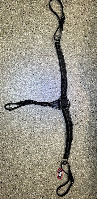 SIT 1 1/2 Black Breast Collar Hand Tooled