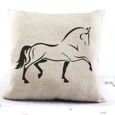 Modern Dressage Horse Throw Pillow Cover