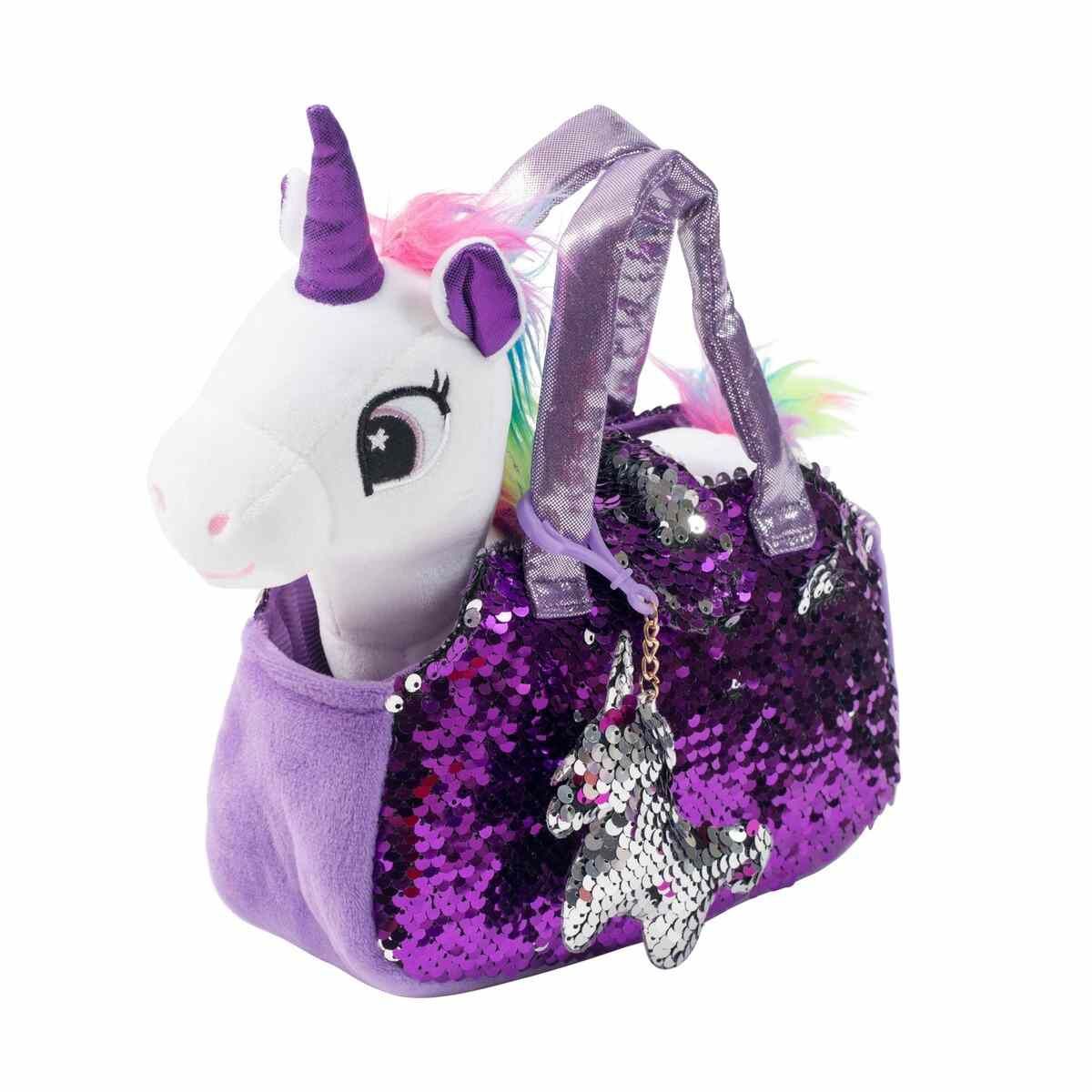 Plush Unicorn w/ Bag and Charm