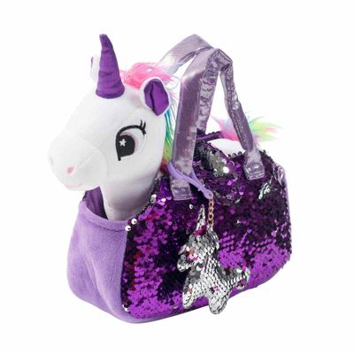 Plush Unicorn w/ Bag and Charm