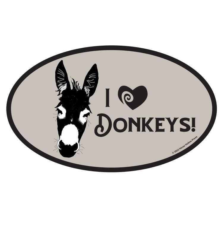 Sticker: I love Donkeys!