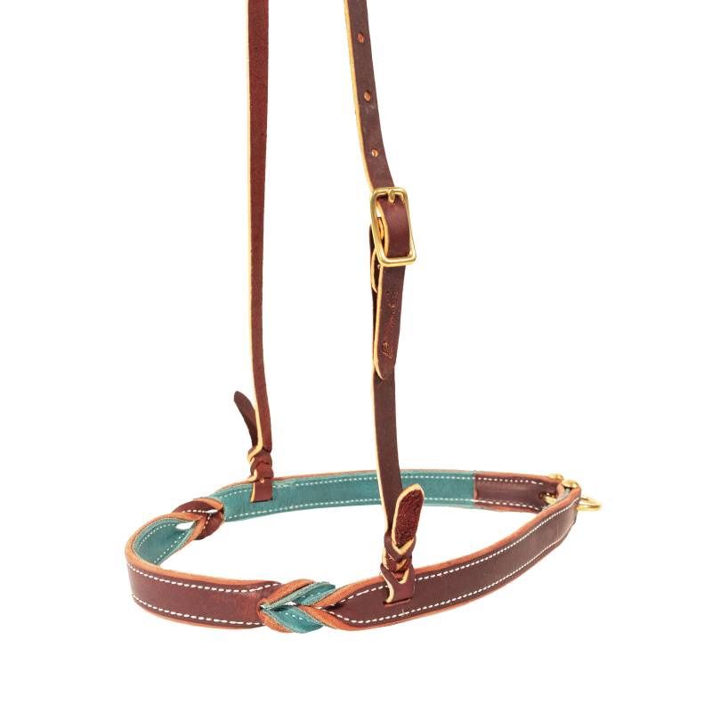 Two-Ply Twist Emerald Burgundy Noseband