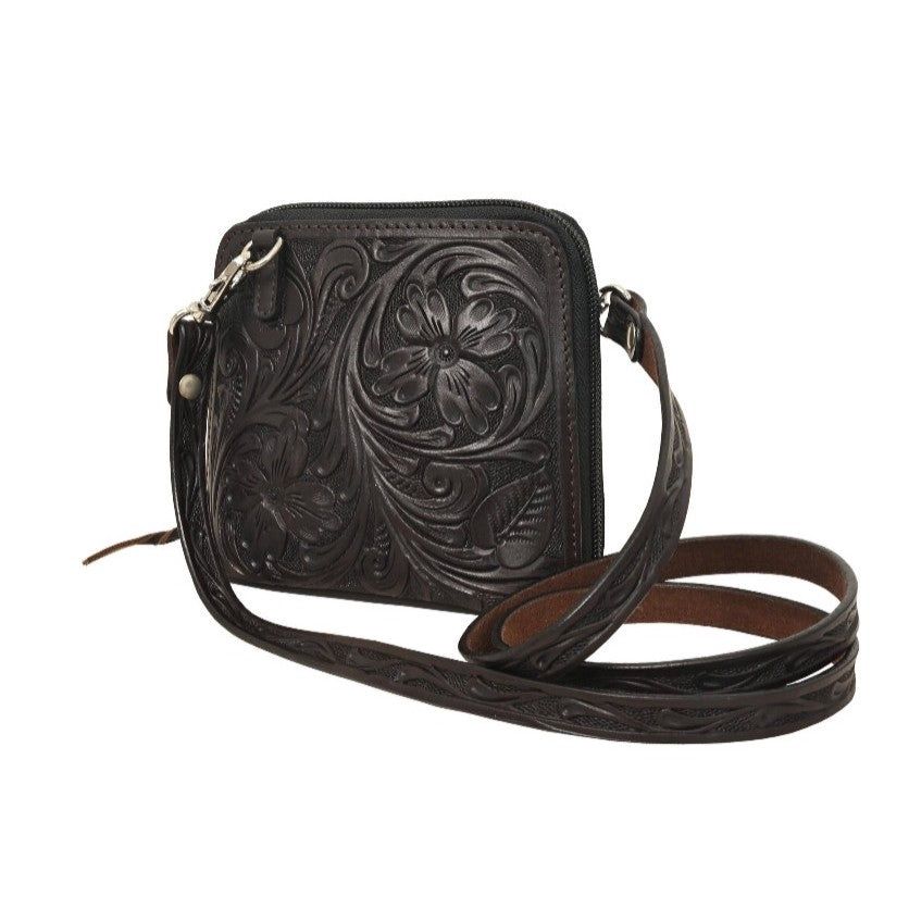 Mini Crossbody Bag With Carving &amp; Tooling