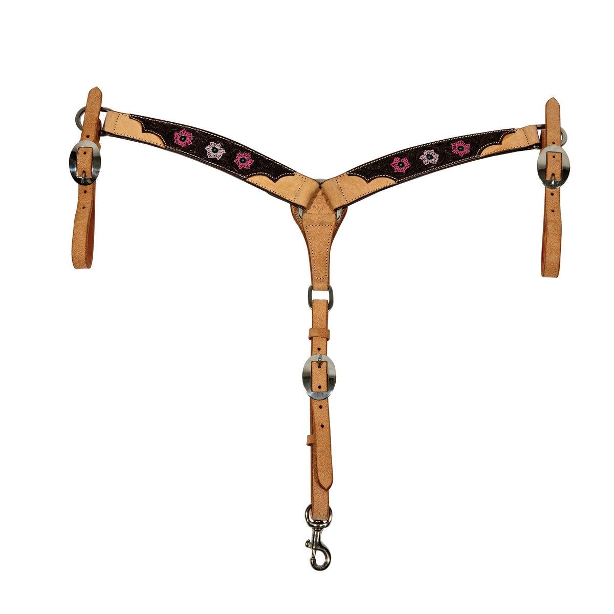 PC Breast Collar Pink Flower Pony