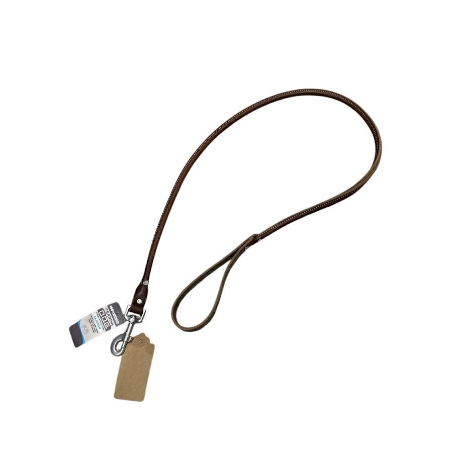 4' Rolled Leather Dog Leash