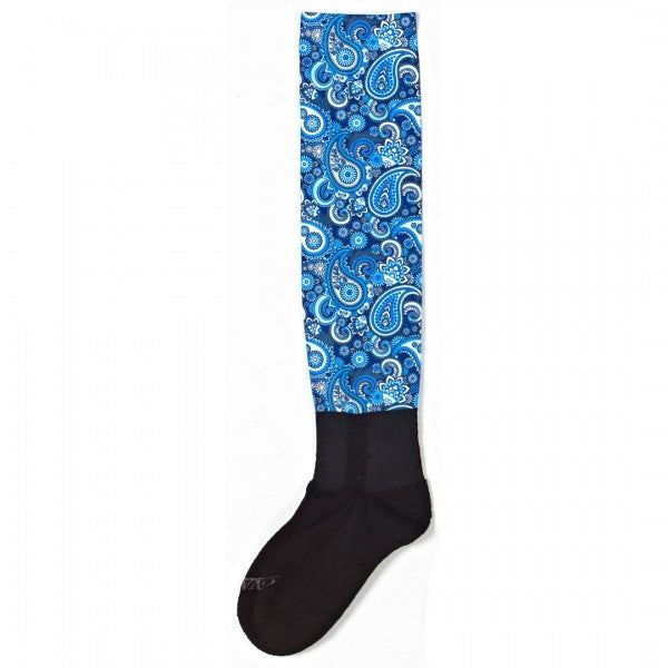 OV PerformerZ™ Boot Sock, COLORS: Blue Paisley, Size: Ladies 7-10