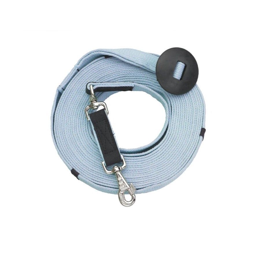 Centaur® Poly-Cotton Lunge Line w/ Donut, Color: ice-blue, Length: 35 ft