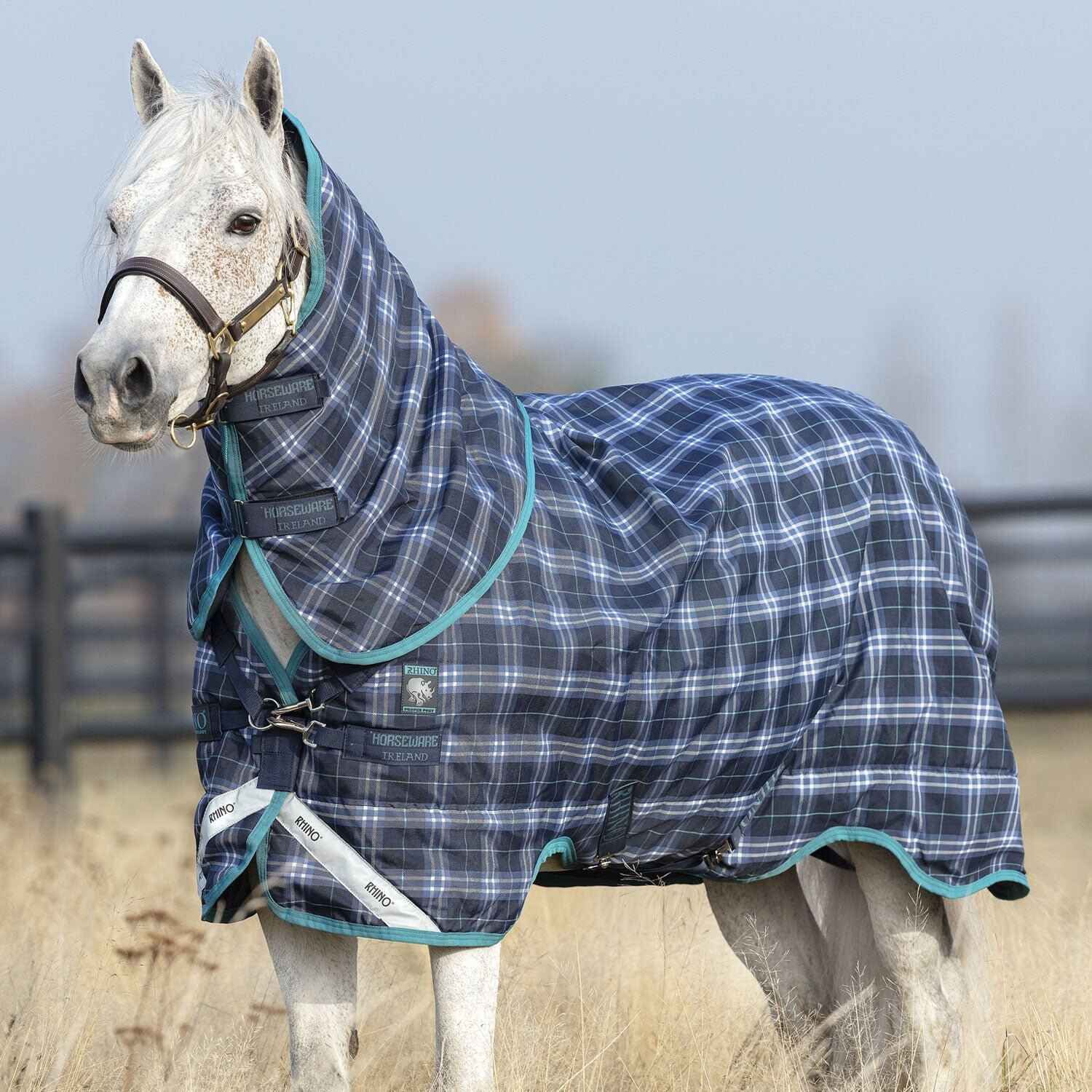 Rhino® Plus Pony T/O (250g), Color Combo: Navy Check/Teal, Size: 51