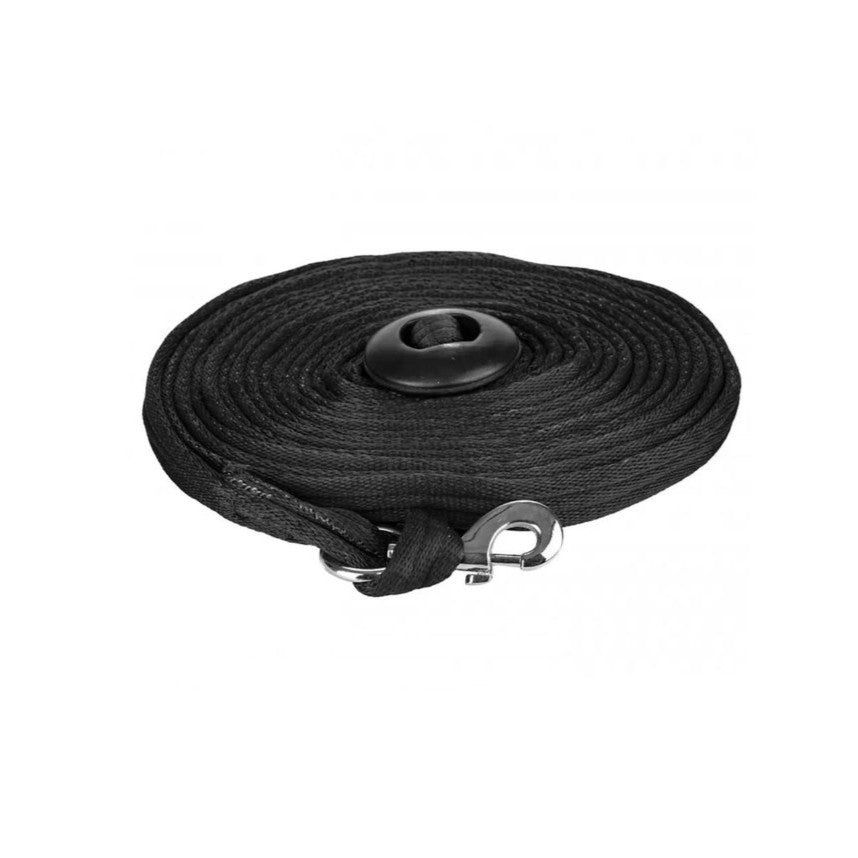 25' Cushion Web Lunge Line, Color: black-2