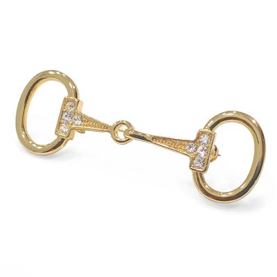 18K GP Snaffle Bit Stock Pin