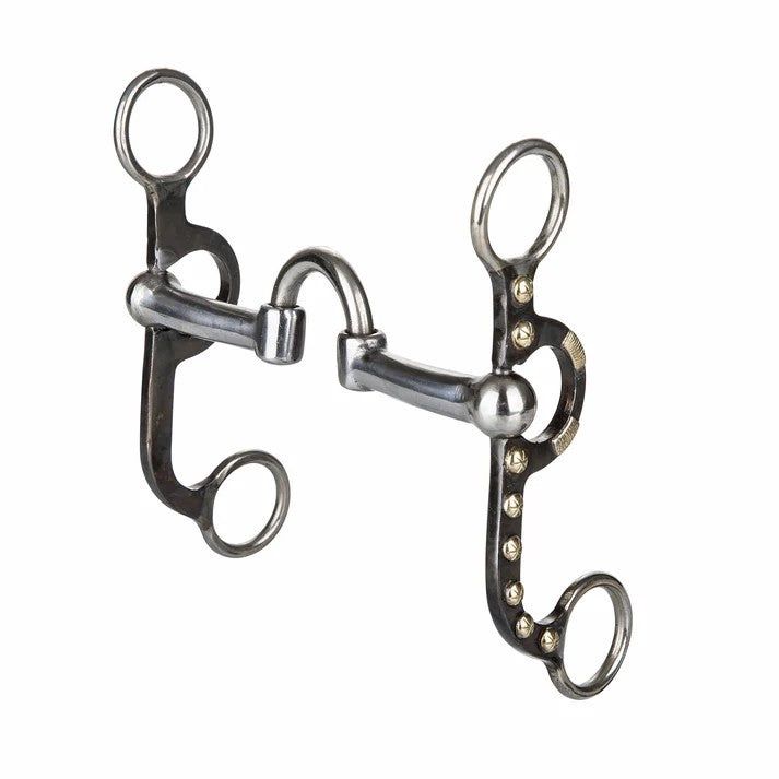 5" Argentine Low Port Snaffle Bit, Color: Light Black, Size: 5"