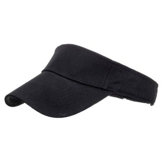 ACCITY - Women Simple Summer Suncap Visor, Color: BLACK, Size: (OS) 1