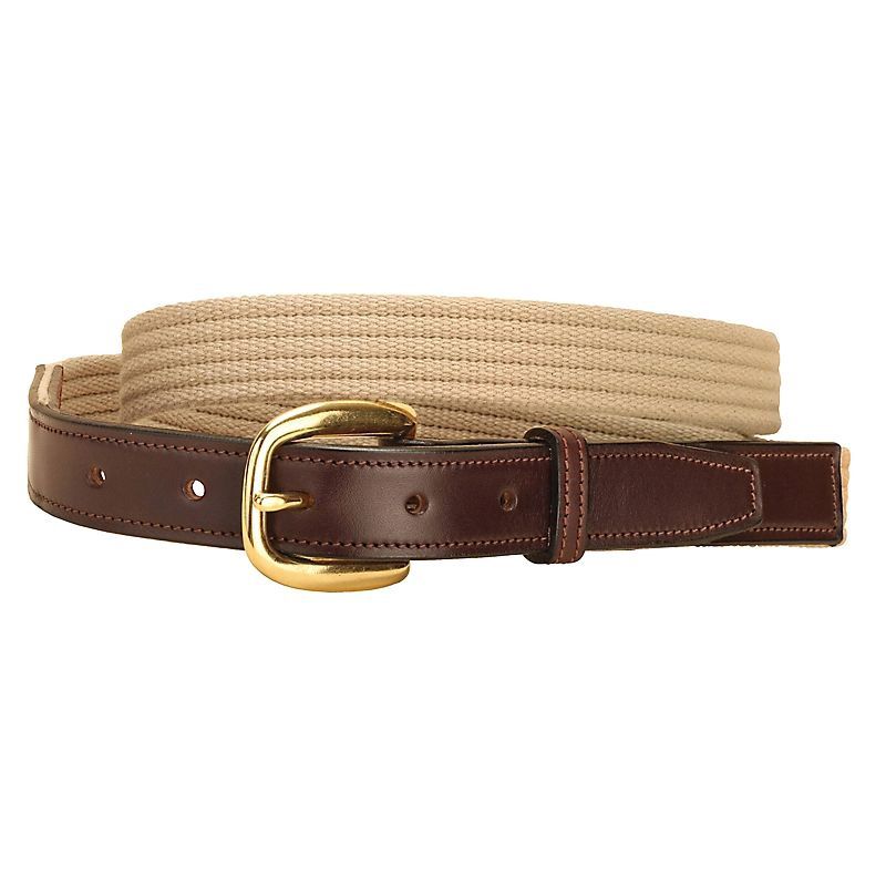 Tory Web Belt with Leather Billets