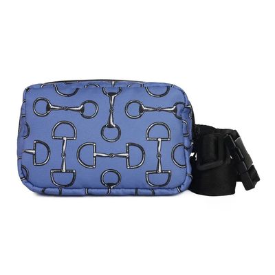 Vintage Snaffle Bit Crossbody Waist Bag, Blue