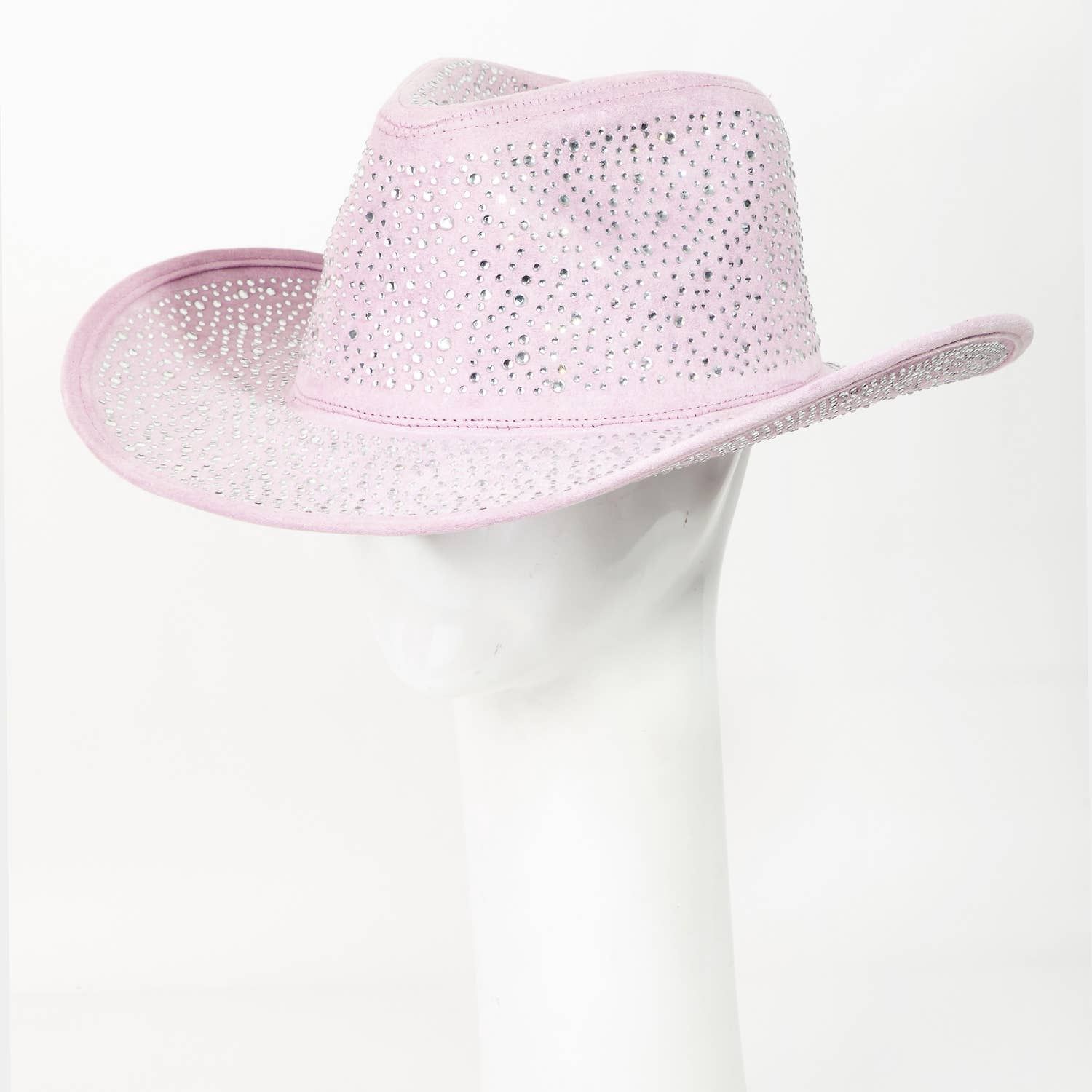 Western Rhinestone Studded Cowboy Hat, Color: purple